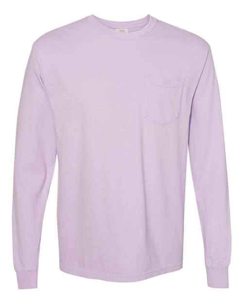 Comfort Colors Unisex Garment-Dyed Heavyweight Long Sleeve Pocket T-Shirt - Comfort Colors 4410