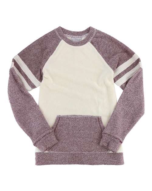 Boxercraft Women's Cozy Contrast Fleece Crewneck Pullover - Boxercraft L04