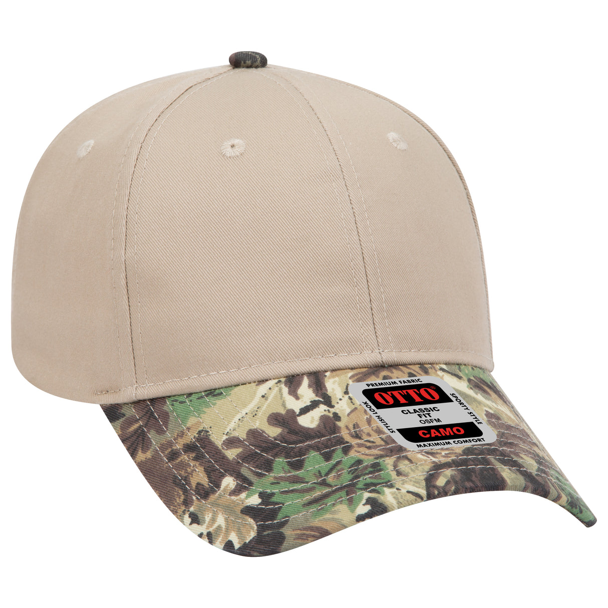 OTTO CAP Camouflage 6 Panel Low Profile Baseball Cap OTTO 78-353