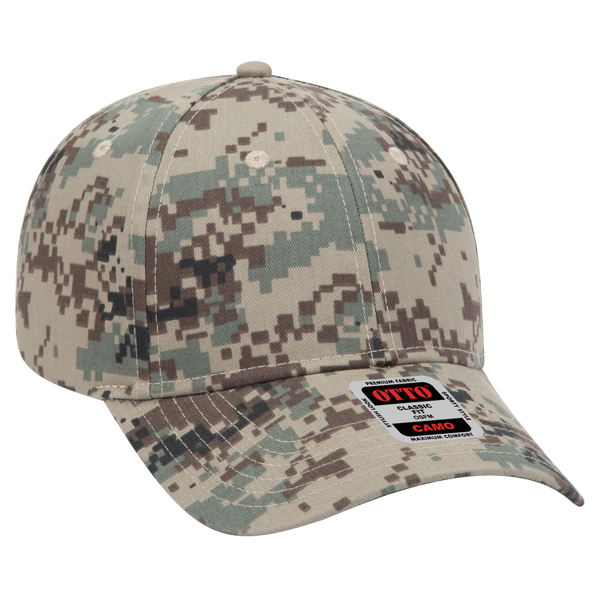 OTTO CAP® Camouflage 6 Panel Low Profile Baseball Cap OTTO 78-353