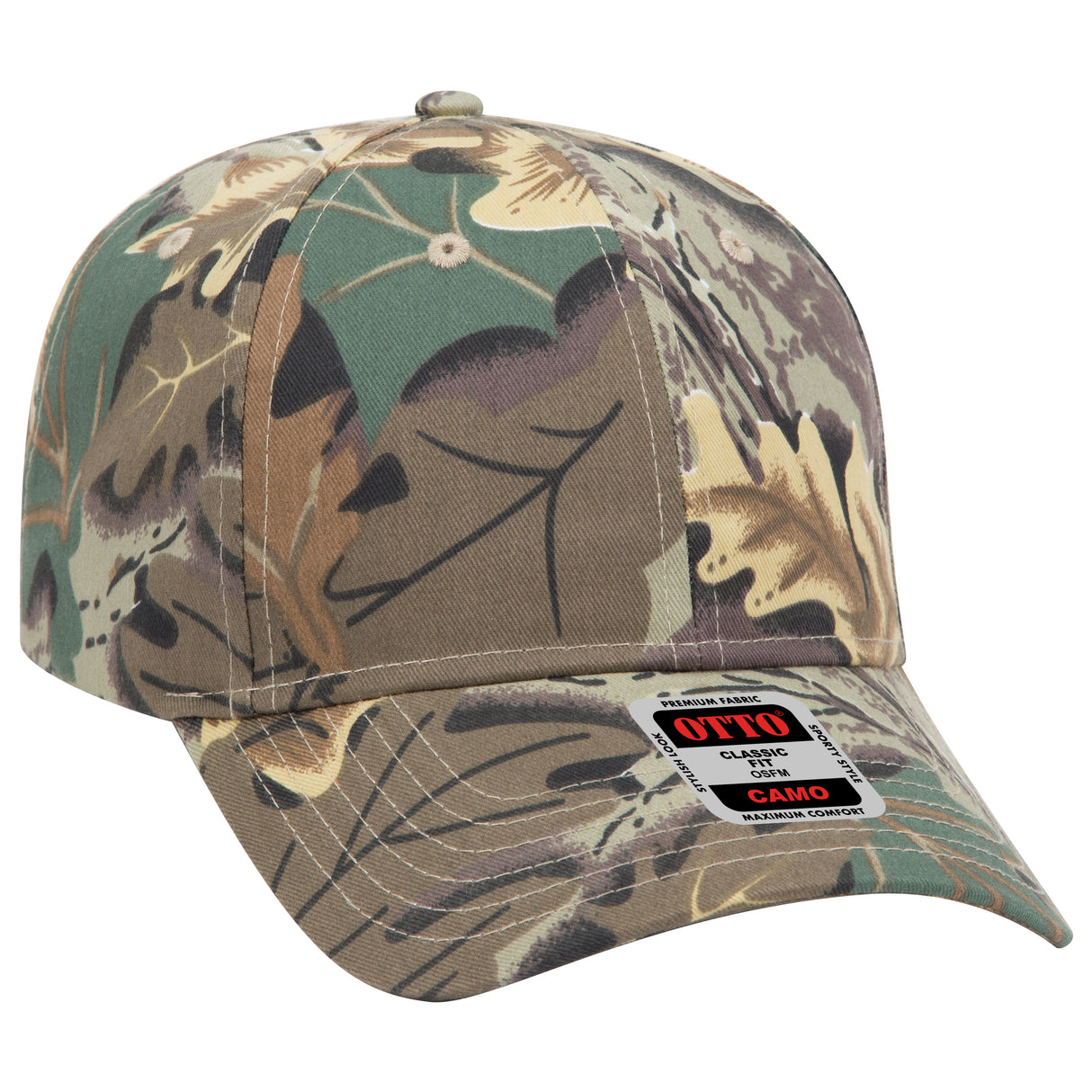 OTTO CAP Camouflage 6 Panel Low Profile Baseball Cap OTTO 78-353