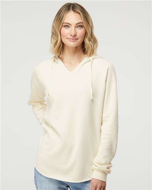 Independent Trading Co. Women’s Lightweight California Wave Wash Hooded Sweatshirt - Independent Trading Co. PRM2500