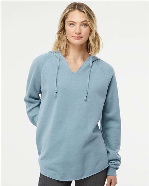 Independent Trading Co. Women’s Lightweight California Wave Wash Hooded Sweatshirt - Independent Trading Co. PRM2500