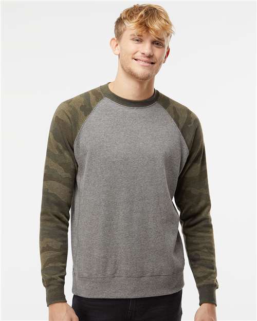 Independent Trading Co. Unisex Special Blend Raglan Crewneck Sweatshirt - Independent Trading Co. PRM30SBC