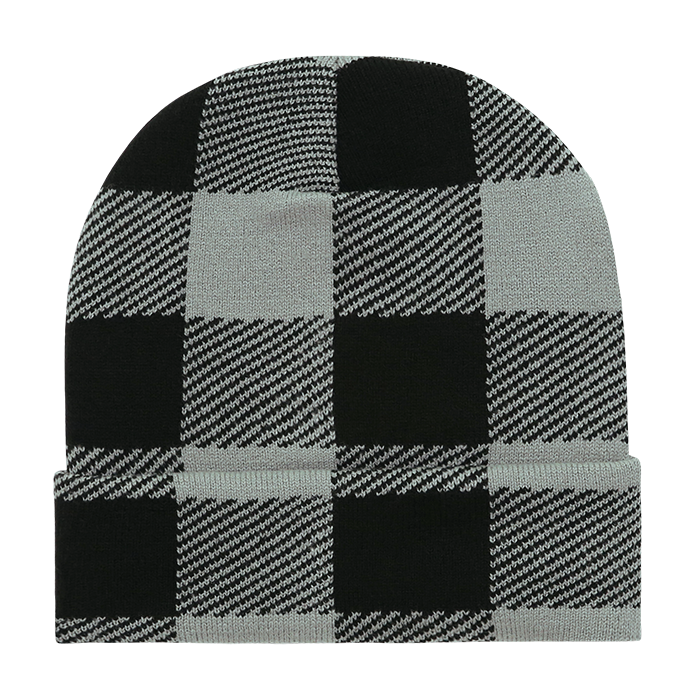 Decky Long Plaid Beanie | Decky 8027