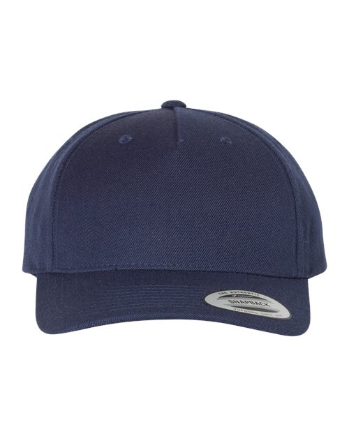 YP Classics Premium Five-Panel Curved Bill Snapback Cap - Yupoong 5789M