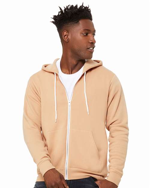Bella + Canvas 3739 Unisex Sponge Fleece Full-Zip Hoodie Sweatshirt