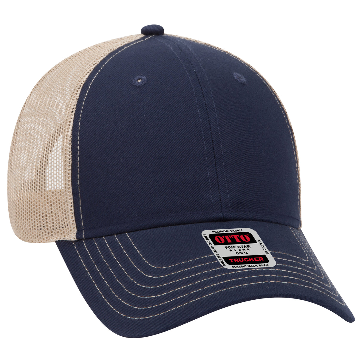 OTTO CAP® 6 Panel Low Profile Mesh Back Trucker Hat OTTO 83-1239