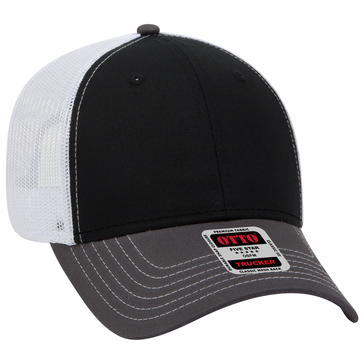 OTTO CAP® 6 Panel Low Profile Mesh Back Trucker Hat OTTO 83-1239