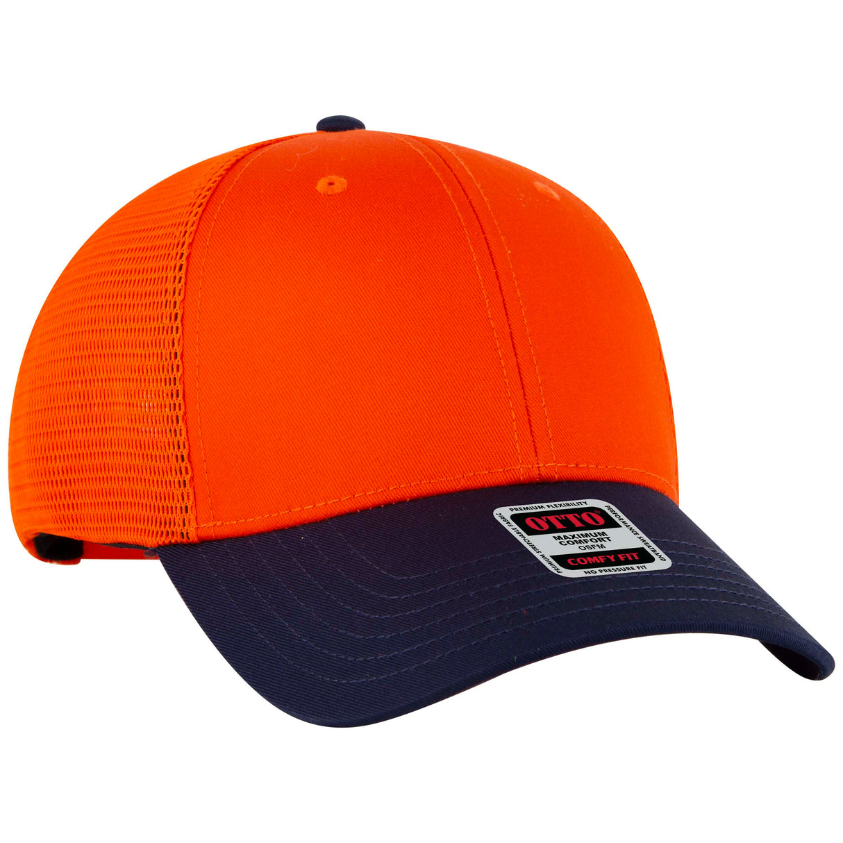 OTTO CAP® OTTO COMFY FIT® 6 Panel Low Profile Mesh Back Trucker Hat OTTO 83-2
