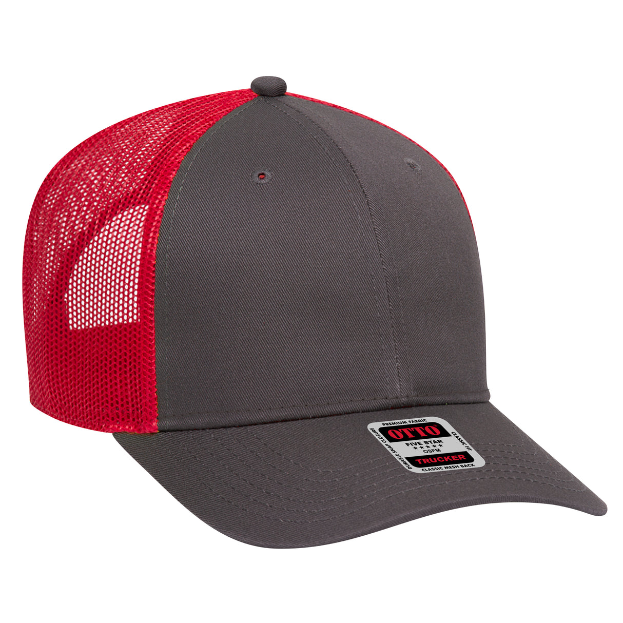 OTTO CAPĀ® 6 Panel Low Profile Mesh Back Trucker Hat OTTO 83-473