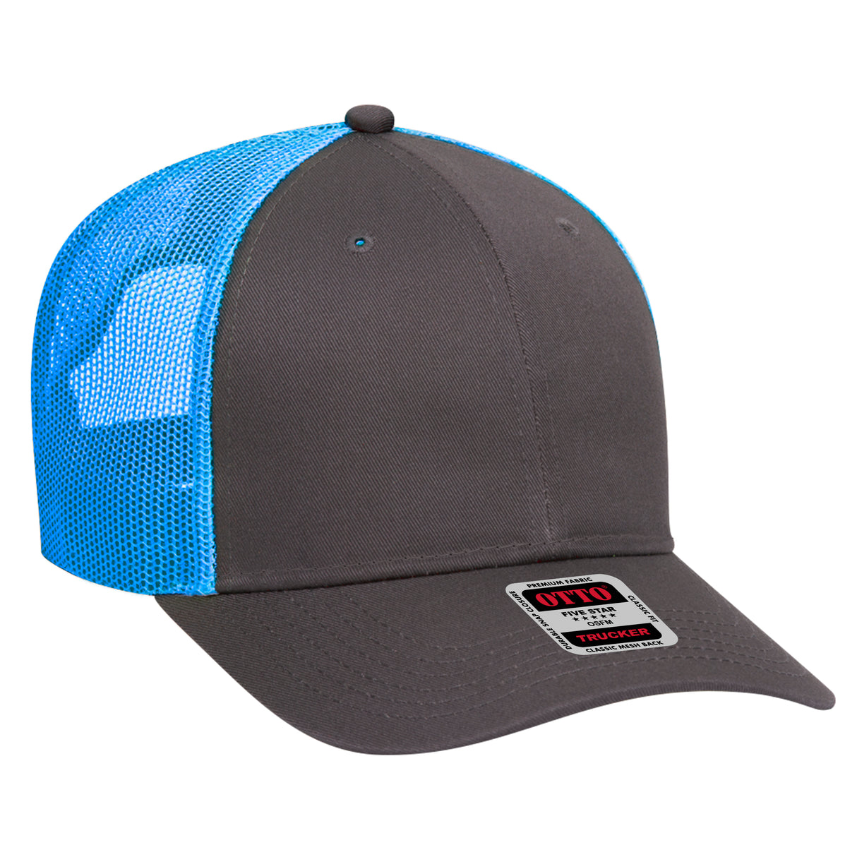 OTTO CAP 6 Panel Low Profile Mesh Back Trucker Hat OTTO 83-473