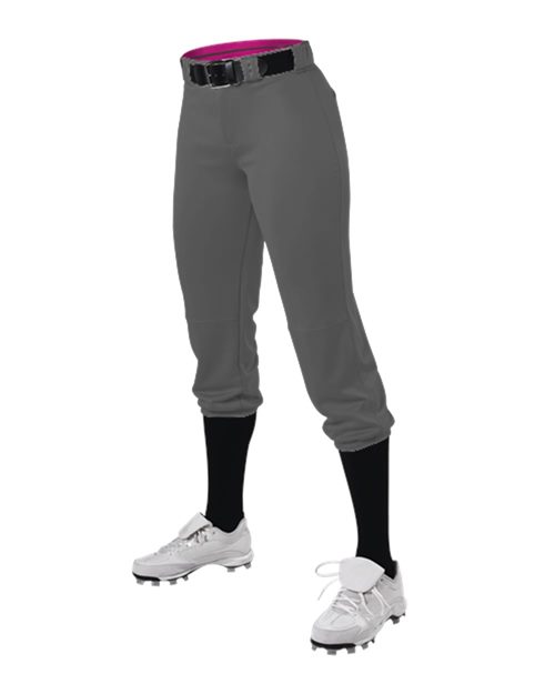 Alleson Athletic Girls' Premium Fastpitch Softball Pants with Belt Loops - Alleson Athletic 615PSG