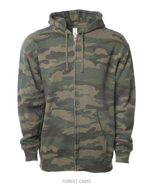 Independent Trading Co. SS4500Z Unisex Midweight Full-Zip Hooded Sweatshirt | Wholesale Full-Zip Hoodie