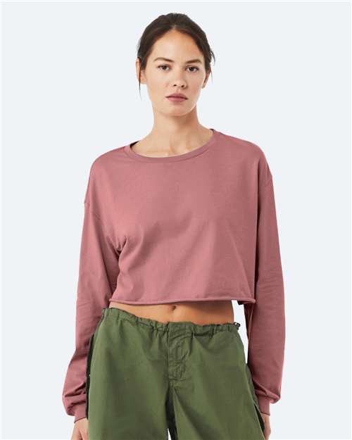 Bella + Canvas 6501 Women's FWD Fashion Crop Long Sleeve Tee
