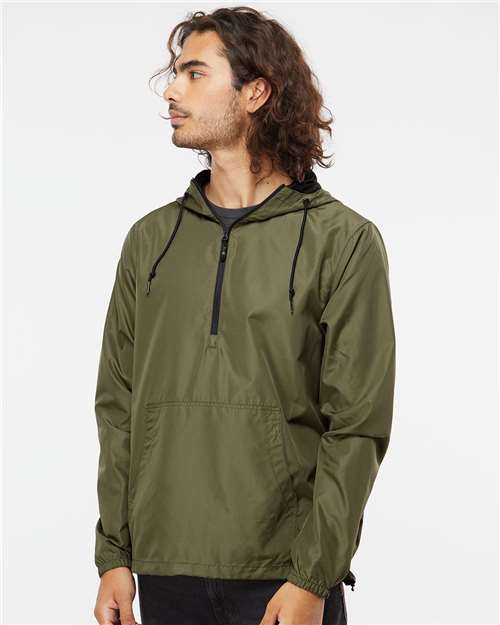 Independent Trading Co. EXP54LWP Unisex Lightweight Quarter-Zip Windbreaker Pullover Jacket | Wholesale Windbreaker