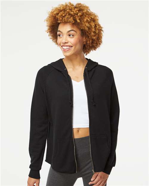 Independent Trading Co. Women's California Wave Wash Full-Zip Hooded Sweatshirt - Independent Trading Co. PRM2500Z