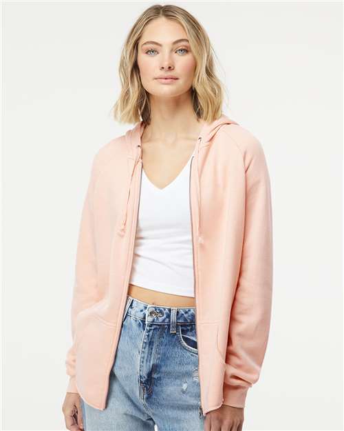 Independent Trading Co. Women's California Wave Wash Full-Zip Hooded Sweatshirt - Independent Trading Co. PRM2500Z