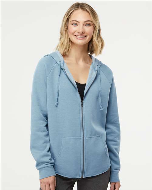 Independent Trading Co. Women's California Wave Wash Full-Zip Hooded Sweatshirt - Independent Trading Co. PRM2500Z