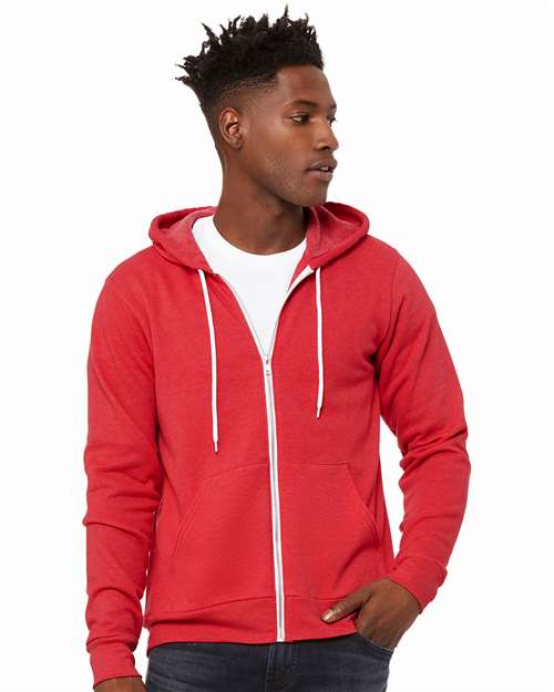 Bella + Canvas 3739 Unisex Sponge Fleece Full-Zip Hoodie Sweatshirt