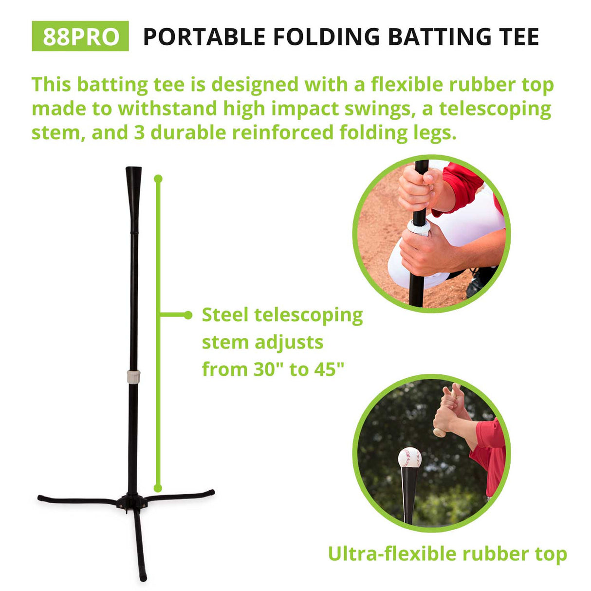 Champion Sports PRO PORTABLE FOLDING BATTING TEE