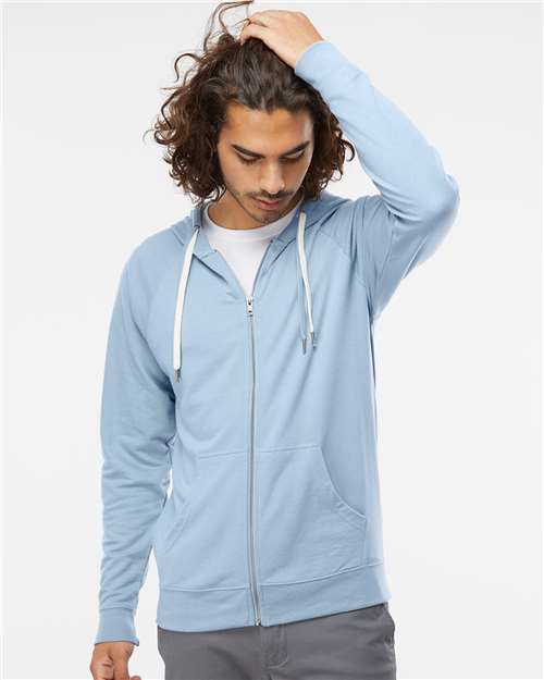 Independent Trading Co. SS1000Z Unisex Icon Lightweight Loopback Terry Full-Zip Hooded Sweatshirt | Wholesale Zip Hoodie