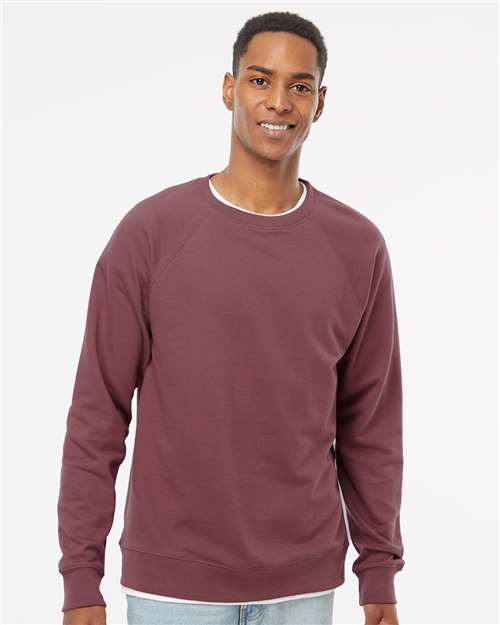Independent Trading Co. Unisex Icon Lightweight Loopback Terry Crewneck Sweatshirt - Independent Trading Co. SS1000C