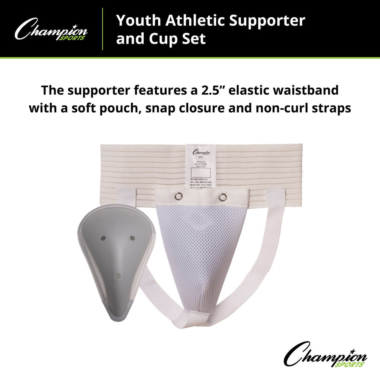 Champion Sports INTERMEDIATE DELUXE CUP & SUPPORTER SET SMALL