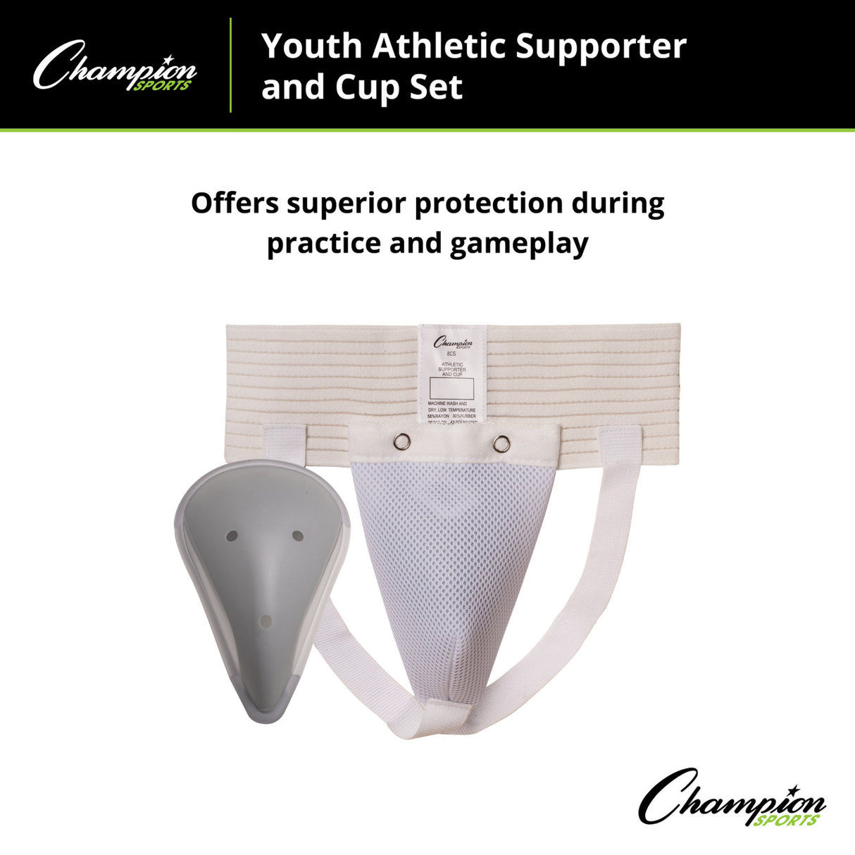Champion Sports INTERMEDIATE DELUXE CUP & SUPPORTER SET SMALL