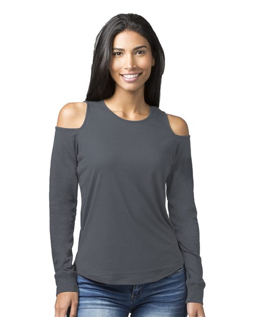 Boxercraft Women's Cold Shoulder Long Sleeve T-Shirt - Boxercraft T31