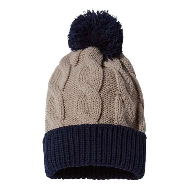 Richardson Chunk Twist Cuffed Beanie - Richardson 141R Richardson Stone/ Navy One Size