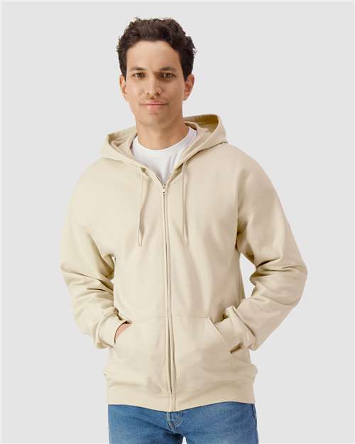 Gildan SF600 Unisex Softstyle Full-Zip Hooded Sweatshirt