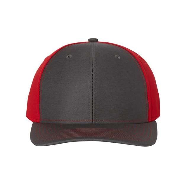 Richardson Twill Back Trucker Cap - Richardson 312 Richardson Charcoal/ Red Adjustable