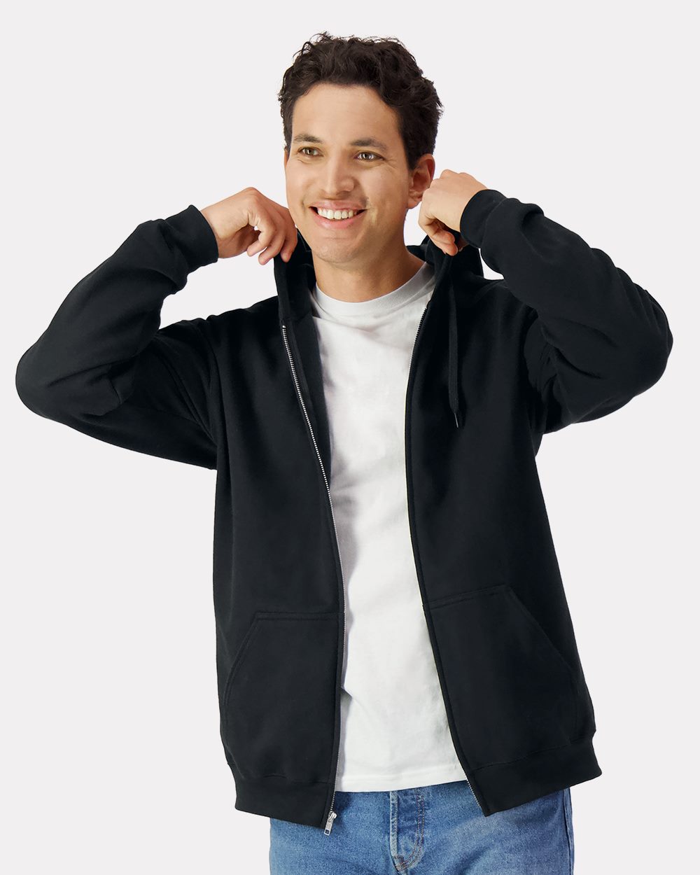 Gildan SF600 Unisex Softstyle Full-Zip Hooded Sweatshirt