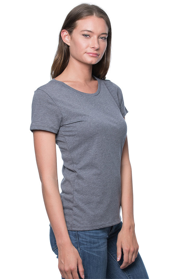 Royal Apparel 95001W Women's Organic RPET Short Sleeve Tee - Heather Ash