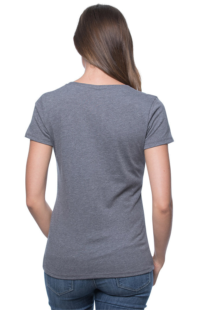 Royal Apparel 95001W Women's Organic RPET Short Sleeve Tee - Heather Ash