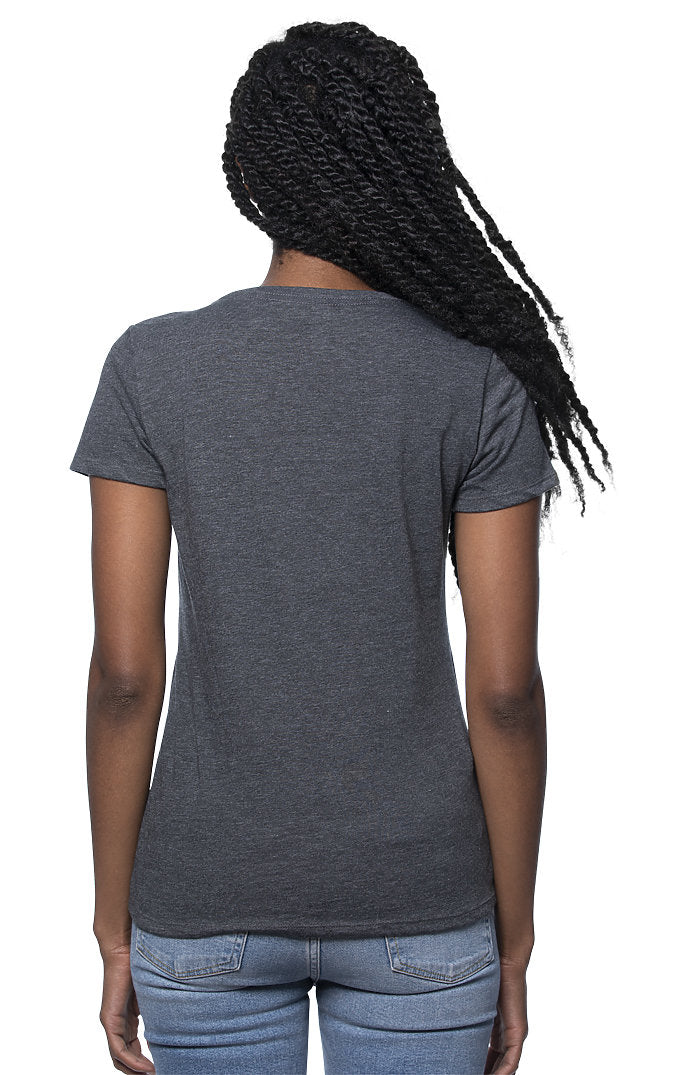Royal Apparel 95001W Women's Organic RPET Short Sleeve Tee - Heather Coal
