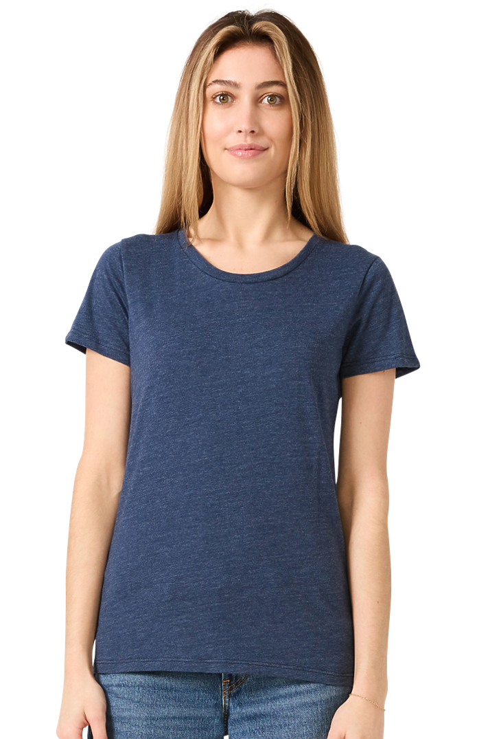 Royal Apparel 95001W Women's Organic RPET Short Sleeve Tee - Heather Dusk