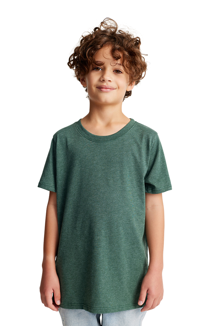 Royal Apparel 95121 Youth Organic RPET Short Sleeve Tee - Heather Pine