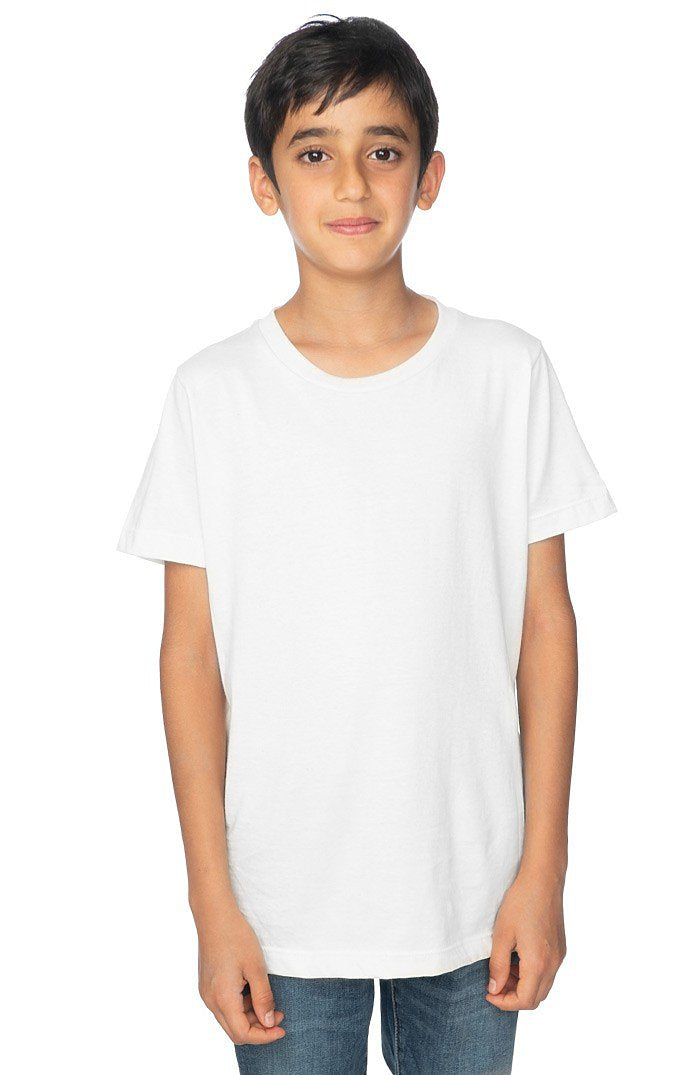 Royal Apparel 95121 Youth Organic RPET Short Sleeve Tee - Heather Snow