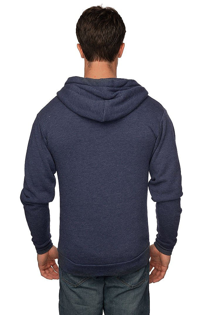 Royal Apparel 96050 Unisex Organic RPET Fleece Zip Hoodie - Heather Dusk