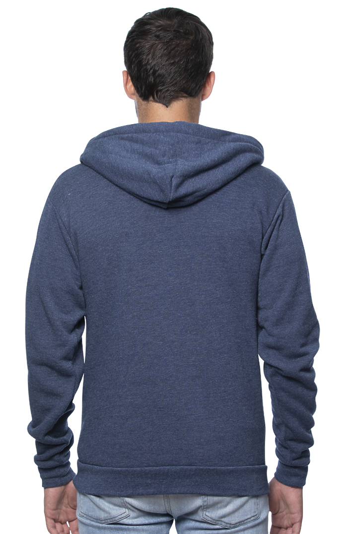 Royal Apparel 96050 Unisex Organic RPET Fleece Zip Hoodie - Heather Dusk