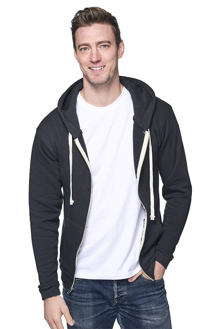 Royal Apparel 96050 Unisex Organic RPET Fleece Zip Hoodie - Shadow