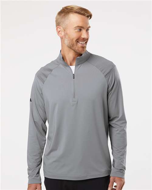 Adidas Men's Ultimate365 Lightweight Shoulder Stripe Quarter-Zip Pullover - Adidas A520