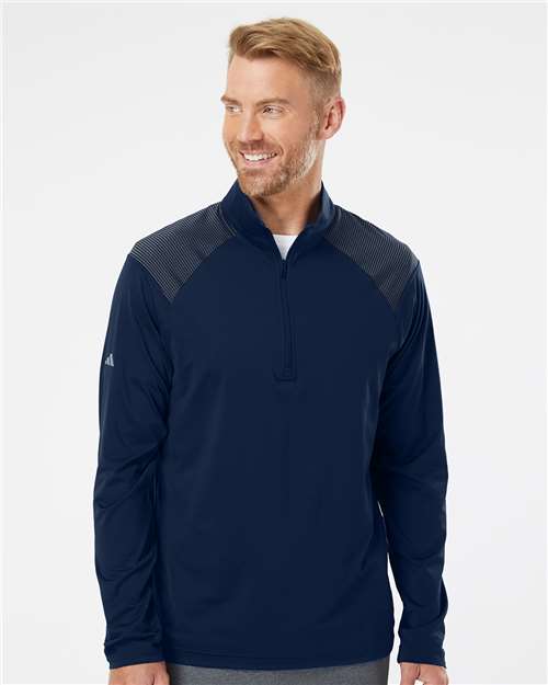 Adidas Men's Ultimate365 Lightweight Shoulder Stripe Quarter-Zip Pullover - Adidas A520