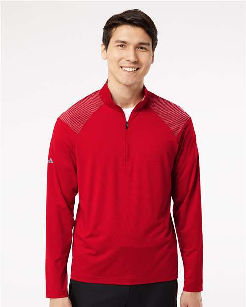 Adidas Men's Ultimate365 Lightweight Shoulder Stripe Quarter-Zip Pullover - Adidas A520
