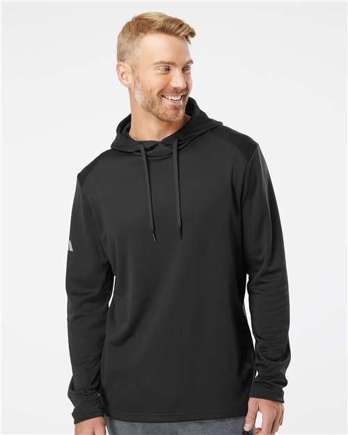 Adidas Men's Textured Mixed Media Midweight Hooded Sweatshirt - Adidas A530