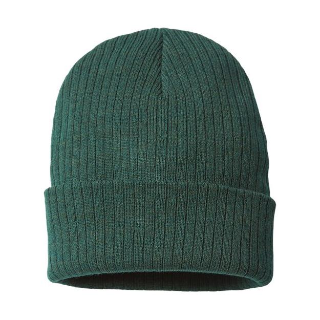 Atlantis Headwear Sustainable Rib Cuffed Beanie - Atlantis Headwear RIO Atlantis Headwear Bottle Green One Size