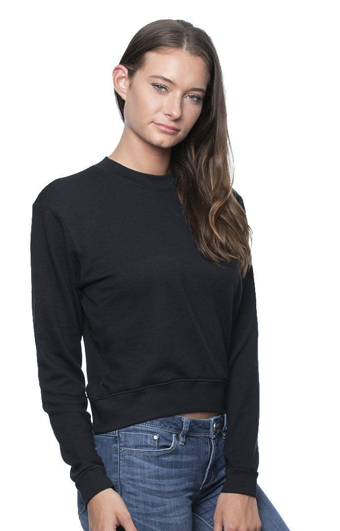 Royal Apparel 97100 Womens Organic RPET French Terry Crew - Shadow