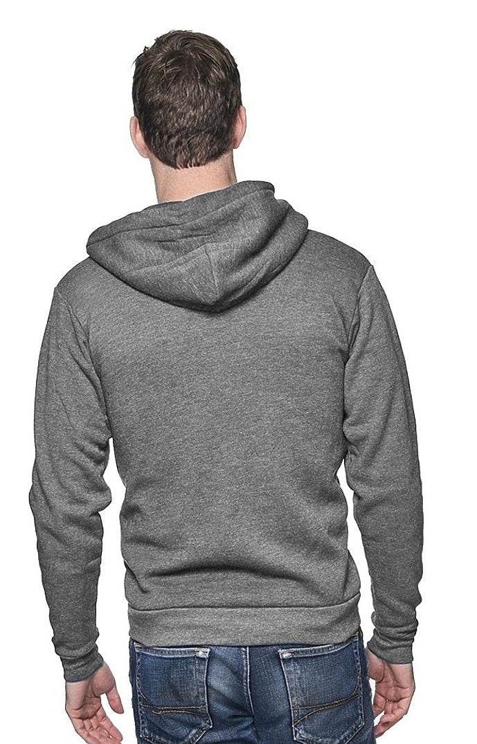 Royal Apparel 97150 Unisex Organic RPET French Terry Zip Hoodie - Heather Ash
